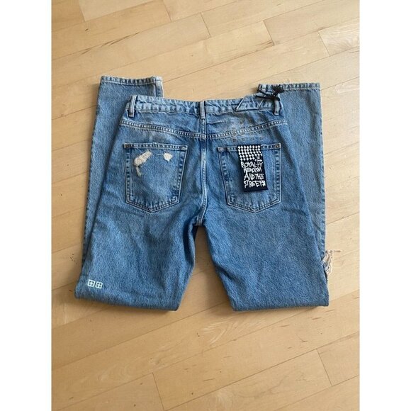 𝅺KSUBI Mens Jeans "Retrograde Trashed" Skinny Fit Sz 32 Distressed Button Fly - Picture 7 of 10